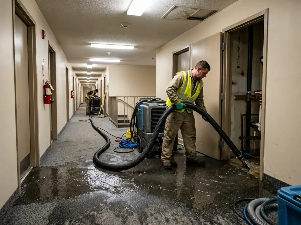 multi-unit-apartment-hallway-f-005 — frequently asked questions, Emergency Burst Pipe Water Extraction & Removal in Brookshi…
